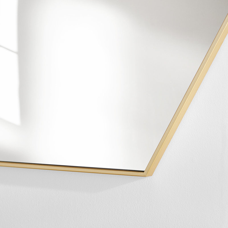 Miroir mural Sabine, Laiton, 40 po x 30 po