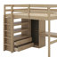 Lit mezzanine double avec bureau, tablettes et tiroirs-1746289350