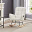 Fauteuil berçant crème blanc Teddy