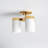 Preston Frosted Glass Semi Flush Mount-1814502360