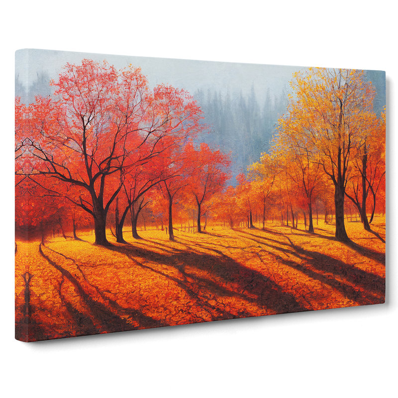Exquisite Autumn Forest - Wrapped Canvas, 40cm H x 60cm W x 3cm D