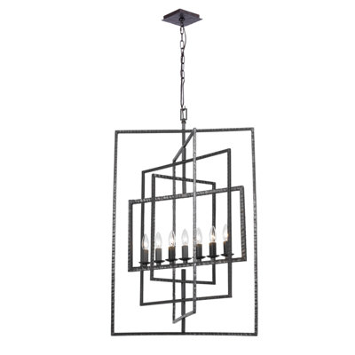 Kilmarnock 7 - Light Candle Style Square / Rectangle Chandelier