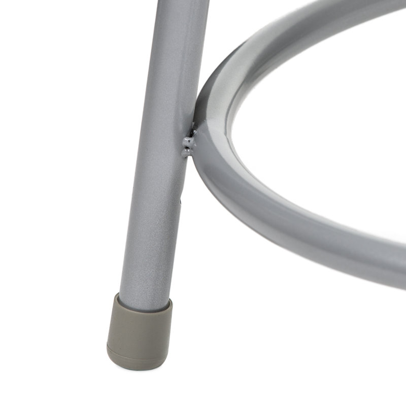 Tabouret rembourré en vinyle de qualité commerciale avec dossier 30 pouces Otto, Gris, 30"