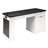 55" Modern Power Outlet Office Desk With Cabinet & 2 Drawers-1061407463
