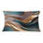 Tender Wave Harmony Liquid Gold And Turquoise - Abstract Shapes Printed Throw Pillow