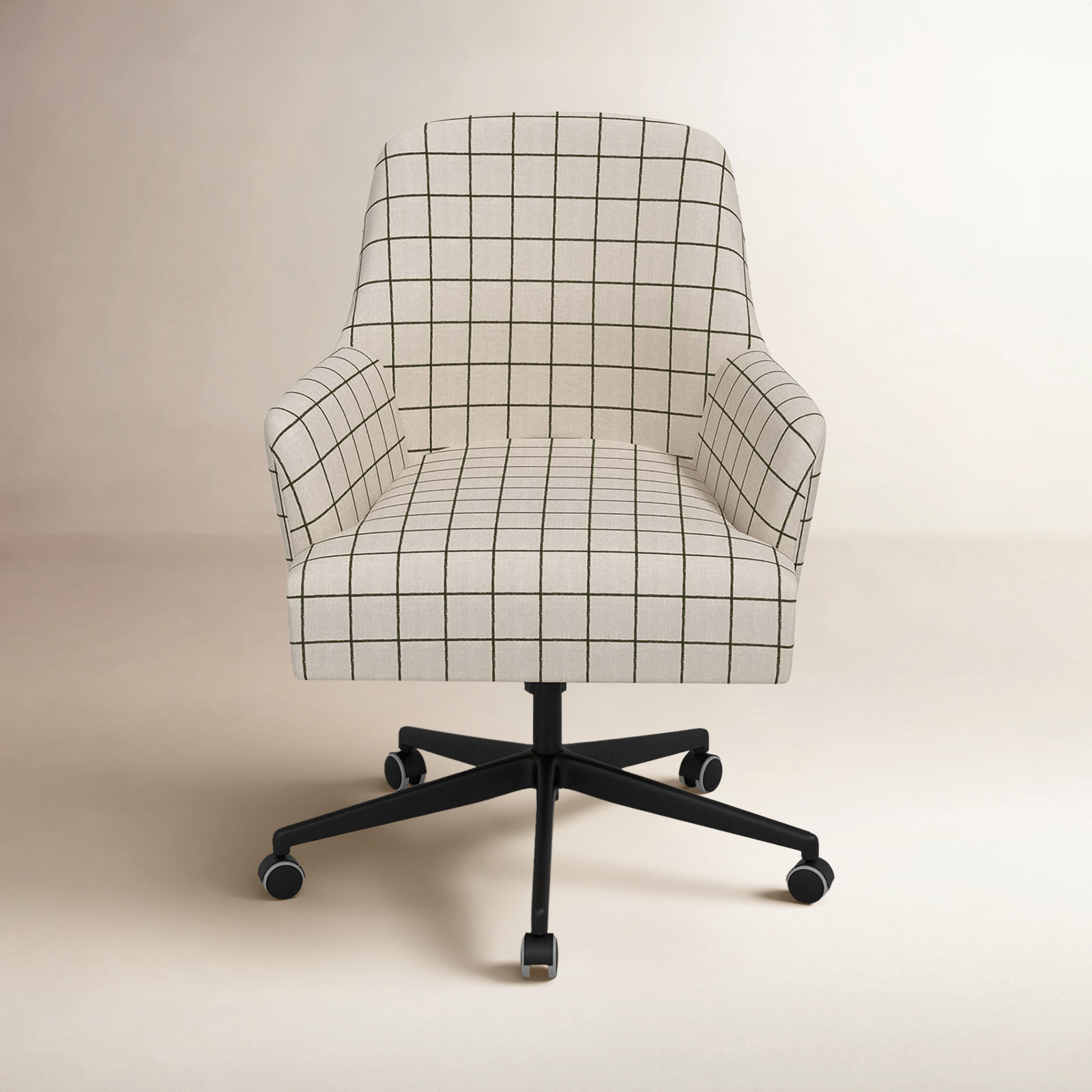 Aatos Swivel Office Chair, Line Tattersall Green