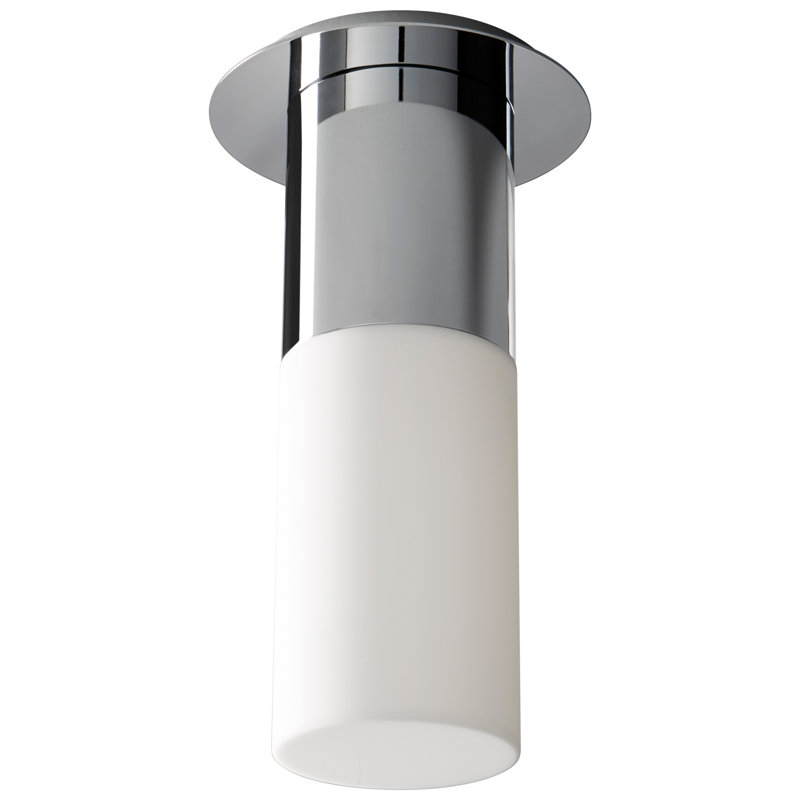 Plafonnier encastré 1 lumière 5,88 po Alleyton, Chrome poli, H 10,75 po x l 5,88 po x P 5,88 po