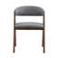 Ensemble de 2 chaises d'appoint en noyer à finition noyer