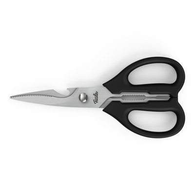 Fissler Stainless Steel Kitchen Scissors with Bottle Opener – Universal Multi-Purpose Kitchen Shears with Micro-Serrated Blades, Detachable for Easy Cleaning, Right & Left-Handed Use