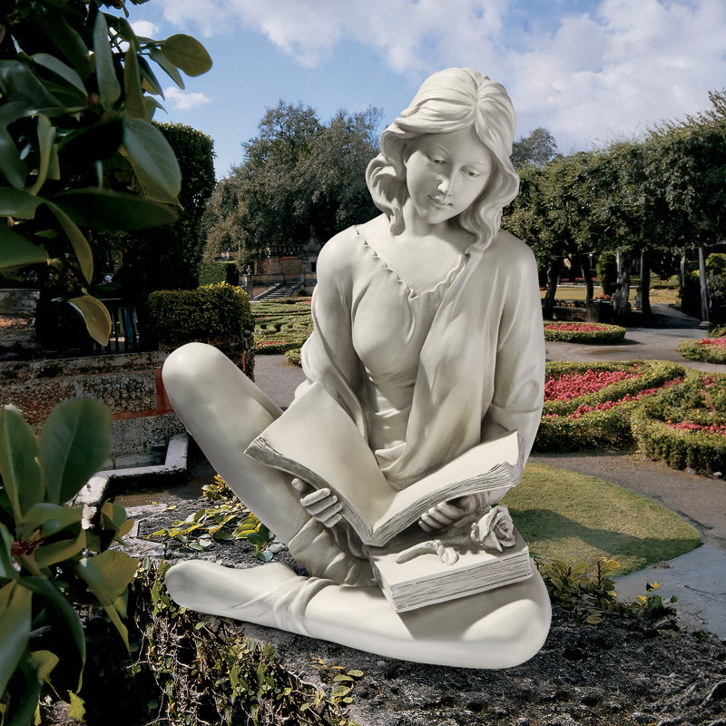 Statue de jardin fille Reflection Reader