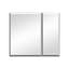 Armoire à pharmacie 30 po x 26 po avec miroir à fixation en surface ou espace de rangement encastré en aluminium