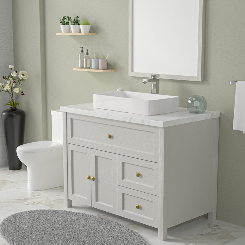 Lavabo de salle de bain rectangulaire en porcelaine noire L 24 po x l 14 po Moccoo (sans base), L 24 po x l 14 po