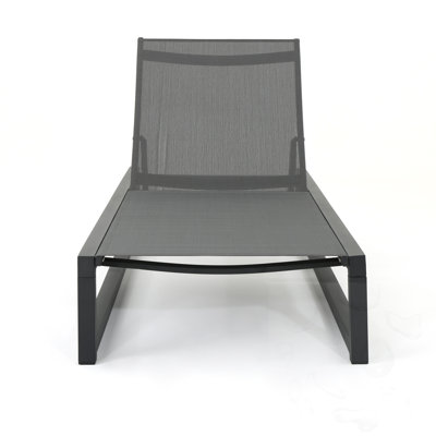Metal Frame Chaise Lounge With Adjustable Back