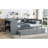 Full Size Daybed With Trundle, Wood Day Bed Frame With Storage Drawers And Side Shelves, Daybed With Desk, No Spring Box Needed-131455482-131455481