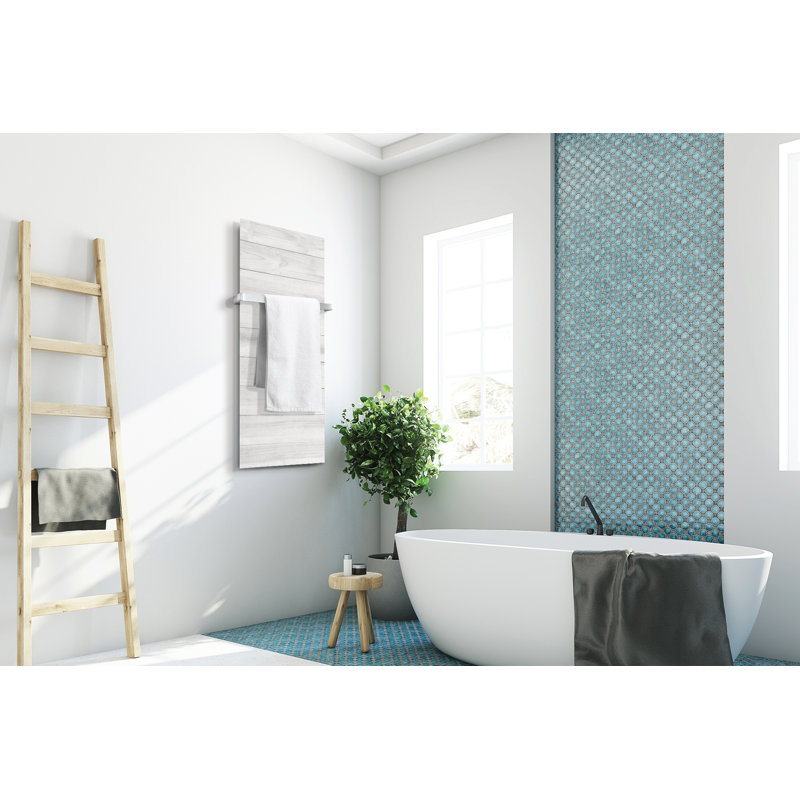 White Tempered Glass Radiant Wall Mounted Heater, 16x48