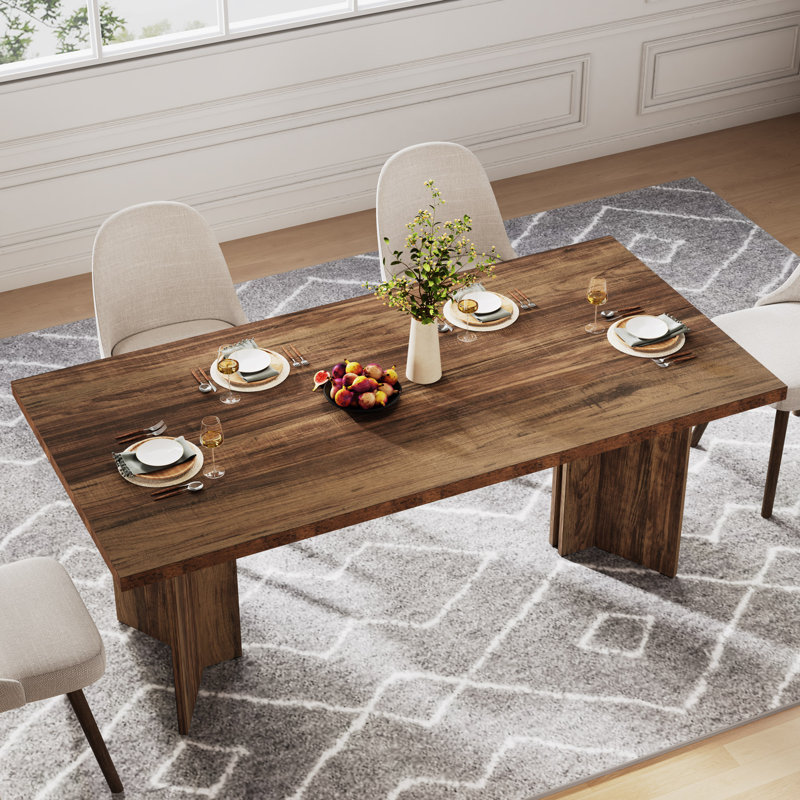 Table de salle à manger Rahn, Marron foncé