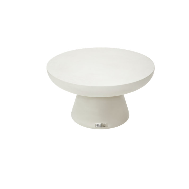 KYLIX Concrete Coffee Table 35.6cm H X 66cm L X 66cm W, White, 35.6cm H x 66cm W x 66cm D