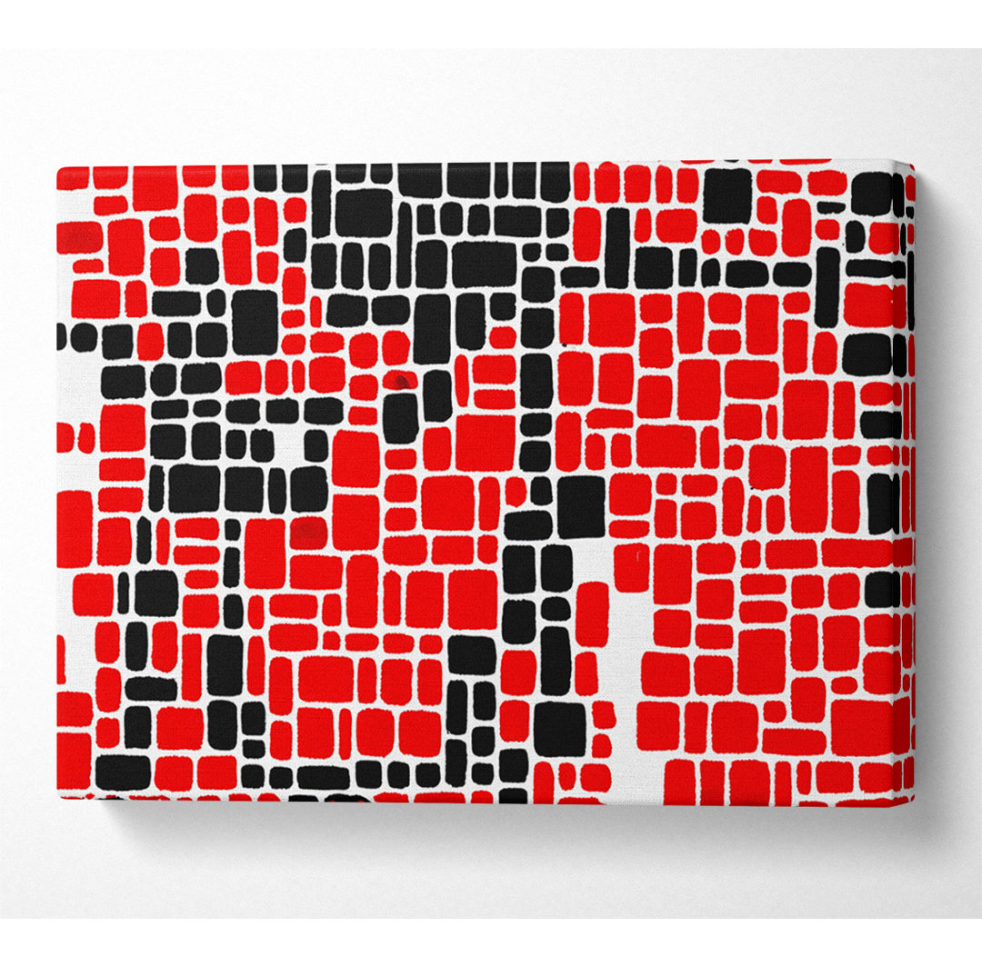 Mosaic Reds - Kunstdrucke auf Leinwand - Wrapped Canvas