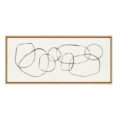 Dancing Circles by Teju Reval Framed Canvas Wall Art Print