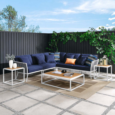 Modway Stance 8 Piece Outdoor Patio Aluminum Sectional Sofa Set