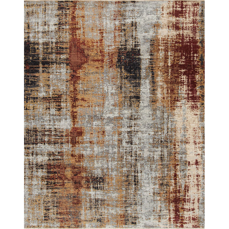 Tapis rectangulaire en laine Shibori, Échantillon 2 pi x 3 pi
