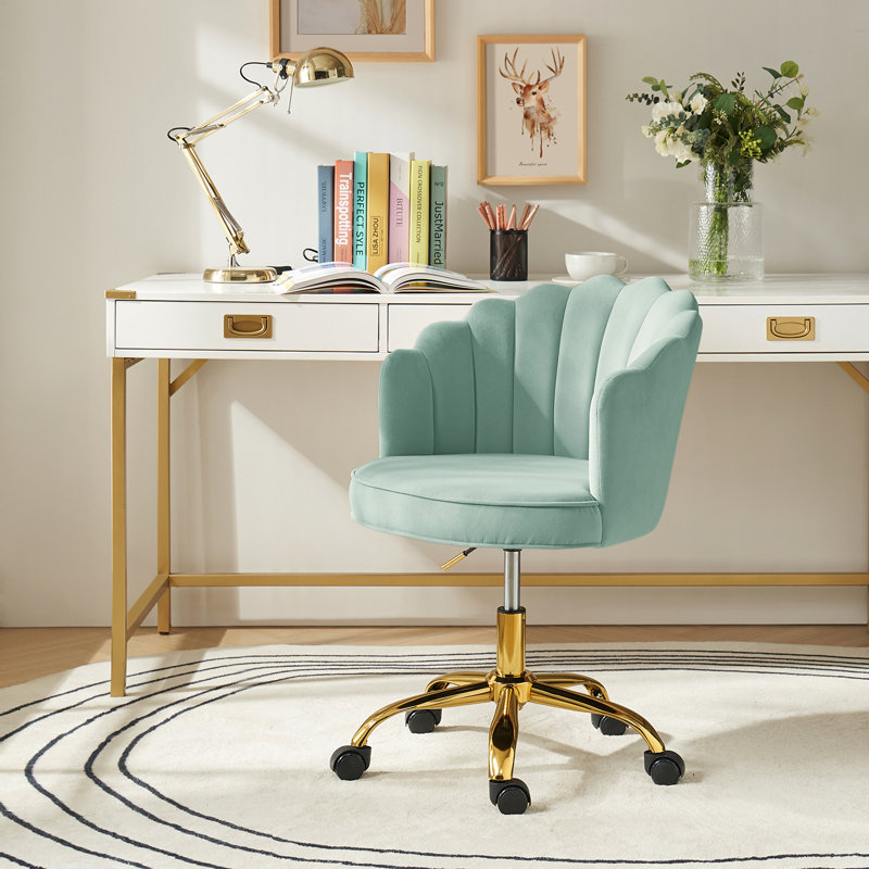 Belanda 23'' W Modern Velvet Task Chair with Tufted Back, Sage