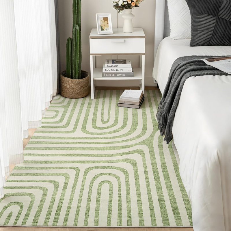 Area Rugs, Abstract Modern Washable Rugs, Non-Slip Low-Pile Soft Floor Carpet for Bedroom, Living Room, Dining Room