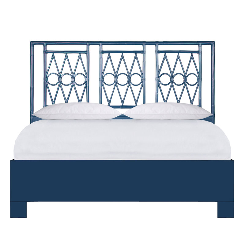 Michelle Platform Bed, King, Navy Blue