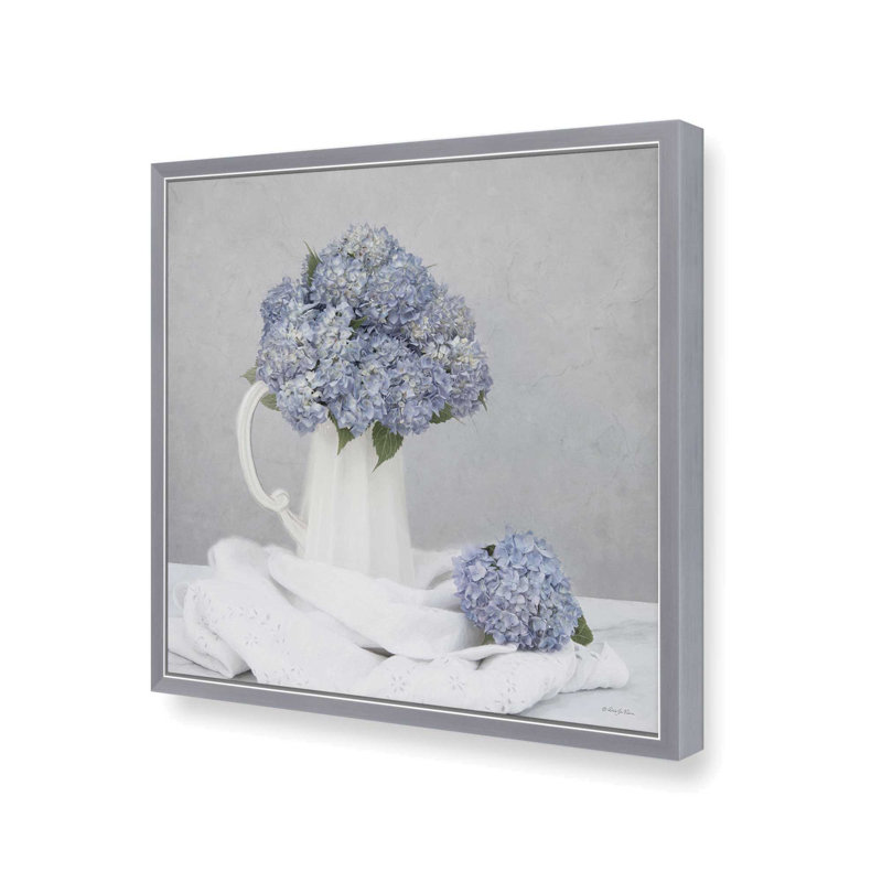 «Blooming Pitcher» par Robin-Lee Vieira, reproduction d'art, Silver, Framed Print, 12 W x 12 H