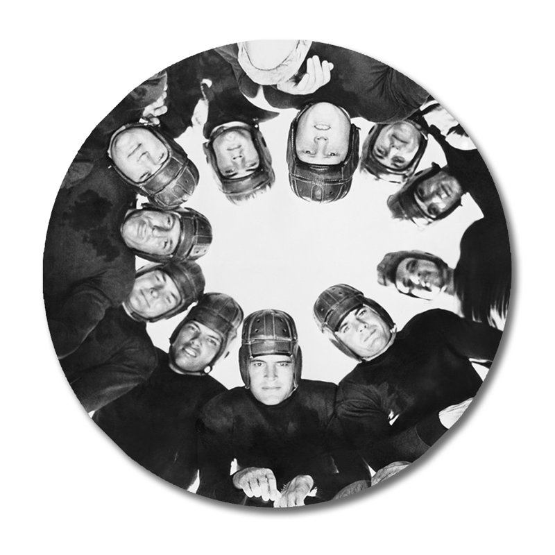 Huddle de groupes ! -photographie sans cadre, H 46 po x l 46 po x P 1 po, Aluminium