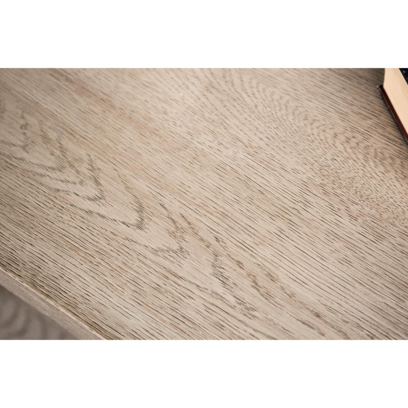 Table basse ovale moderne, en bois d'ingénierie, fini chêne, 71 cm de largeur, rangement ouvert, design monobloc, placage, 127 cm de largeur, structure en bois d'hévéa