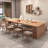 Brown Rectangular Solid Wood with 3 drawers desk-1945057063