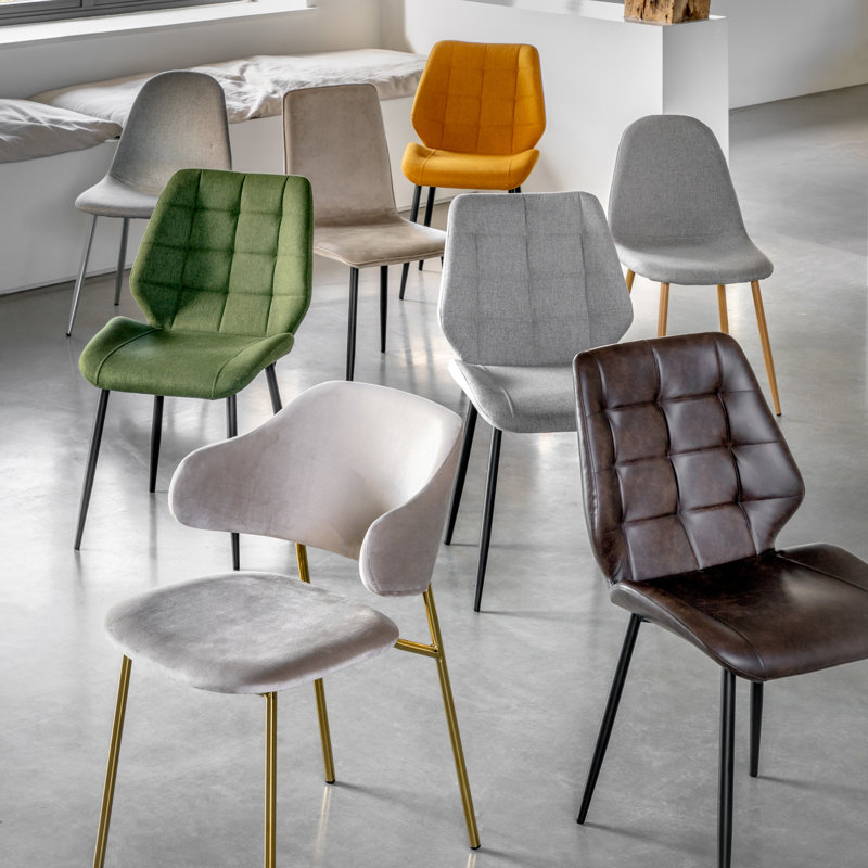 Anagha Upholstered Back Side Chair in Brown