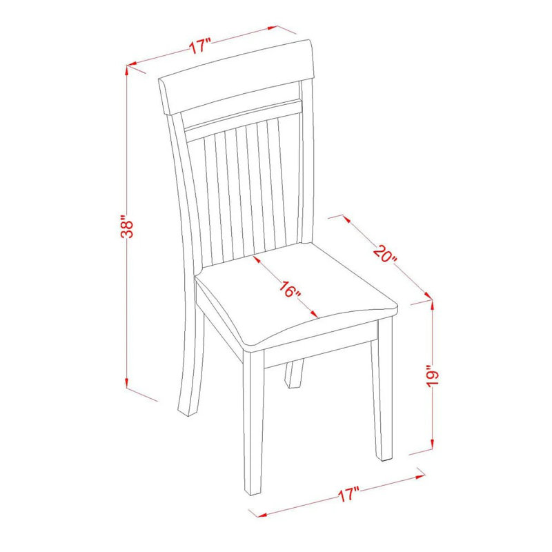 5 Piece Dining Room Furniture Set Includes a Round Kitchen Table and 4 Dining Chairs, 42x42 Inch, Cappuccino, No