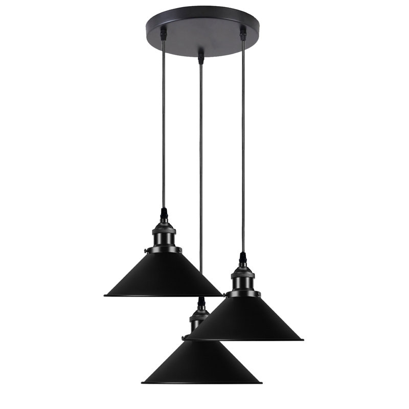 Daytona 3 - Light Black Cluster Pendant