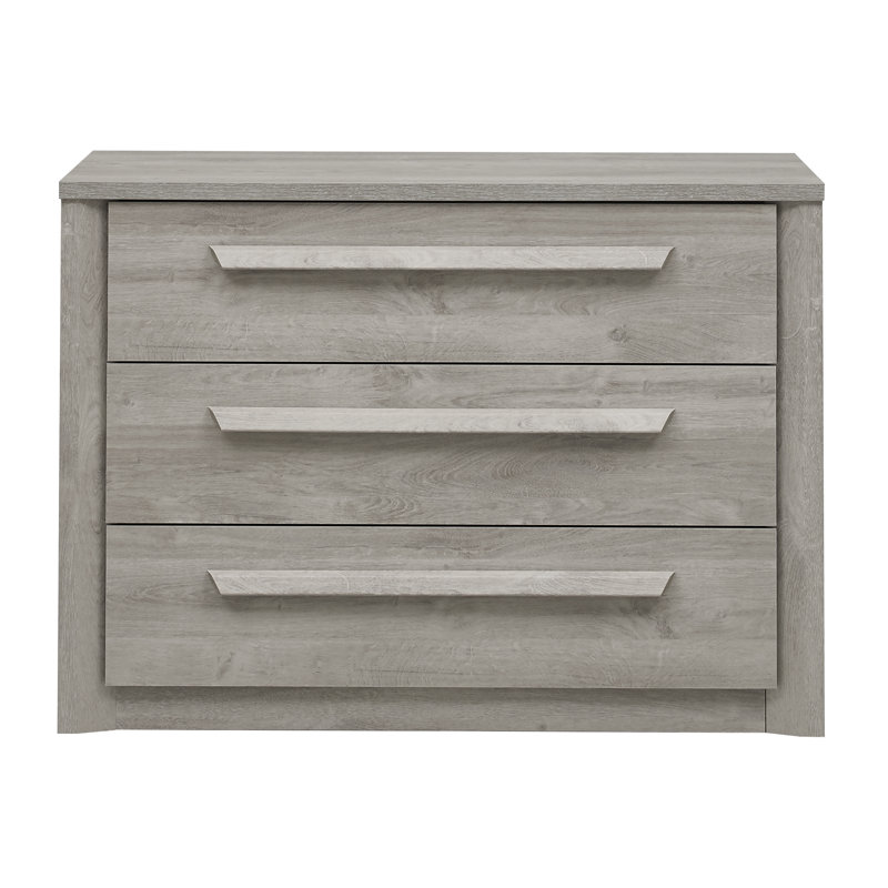 Corinna 107cm W 3 - Drawer Chest of Drawers, Grey