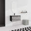 Meuble-lavabo mural sophistiqué avec lavabo en céramique de qualité supérieure et armoire élégante