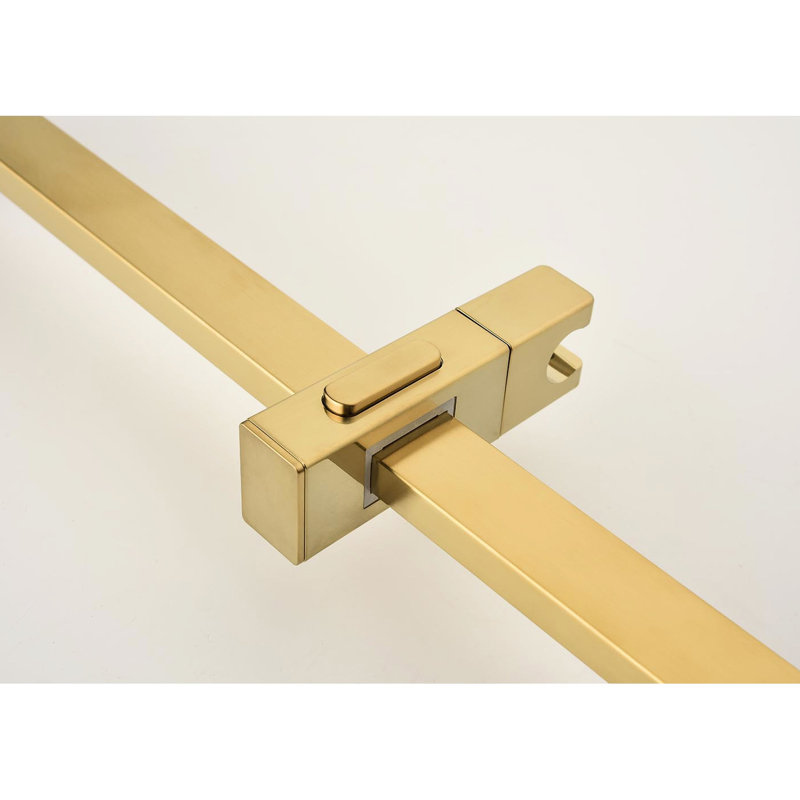 Système de douche avec pomme de douche, douchette à main et jets de corps en or brossé élégant, Brushed Gold