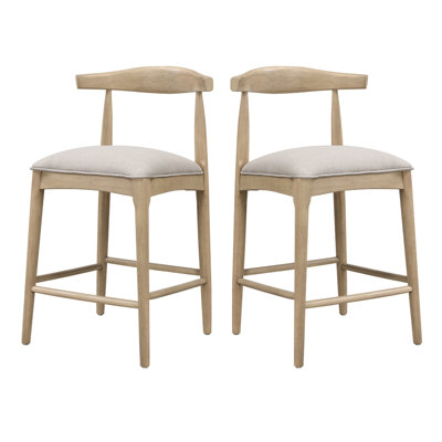 Tabouret de comptoir en tissu galet (ensemble de 2)