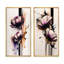 «Fleur de marguerite rose sur une fusion abstraite I», 2 pièces sur toile-295480675-295480679