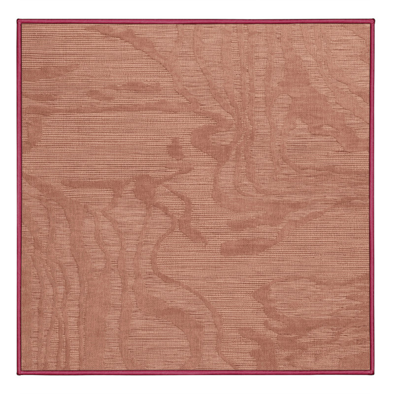 Tapis rose lavable à la machine, Carré 5 pi