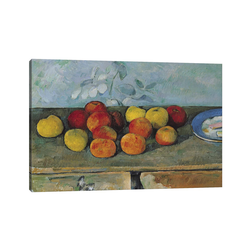 Still Life Of Apples And Biscuits, 1880-82 by Paul Cezanne - Wrapped Canvas Gallery-Wrapped Canvas Giclée