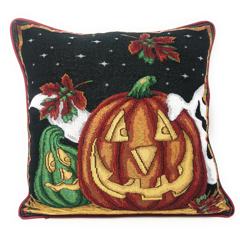 Cotton Blend Reversible Throw Pillow