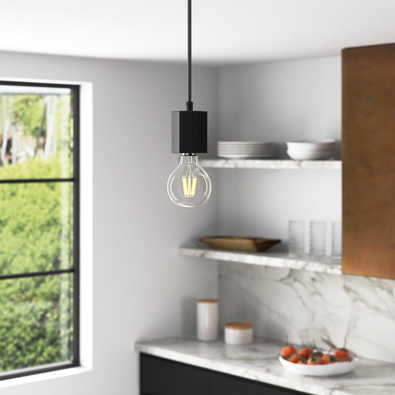 Ebba 1 - Light Gold Unique/Statement Pendant, Black