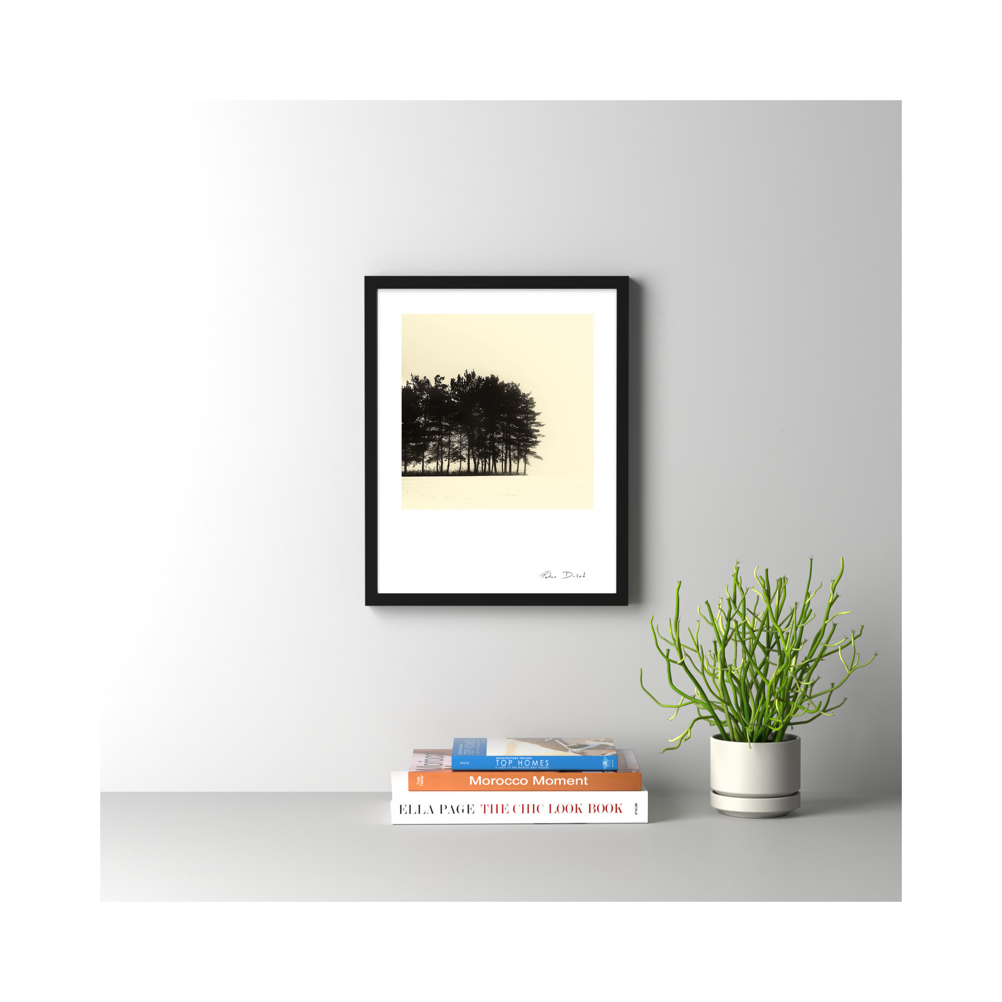 Copse by Peter Dušek, Black, 20" H x 16" W x 1.25" D