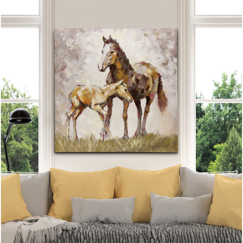 Peinture "learning the cordions", H 32 po x l 32 po x P 1,5 po, Toile tendue