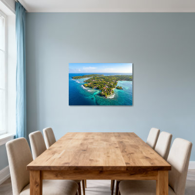 Landscape & Nature Tropical Island Paradise Aerial View Landscape Print
