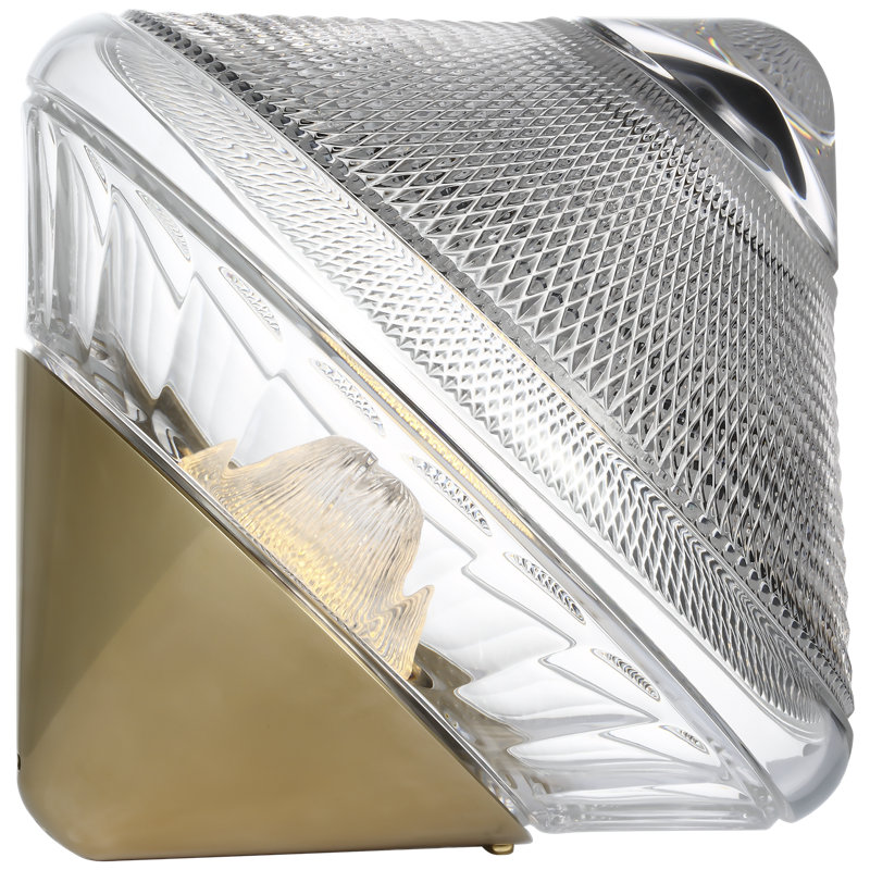 Waterford Copper Coast 12" Rechargeable Accent Light with Clear Crystal, Gold