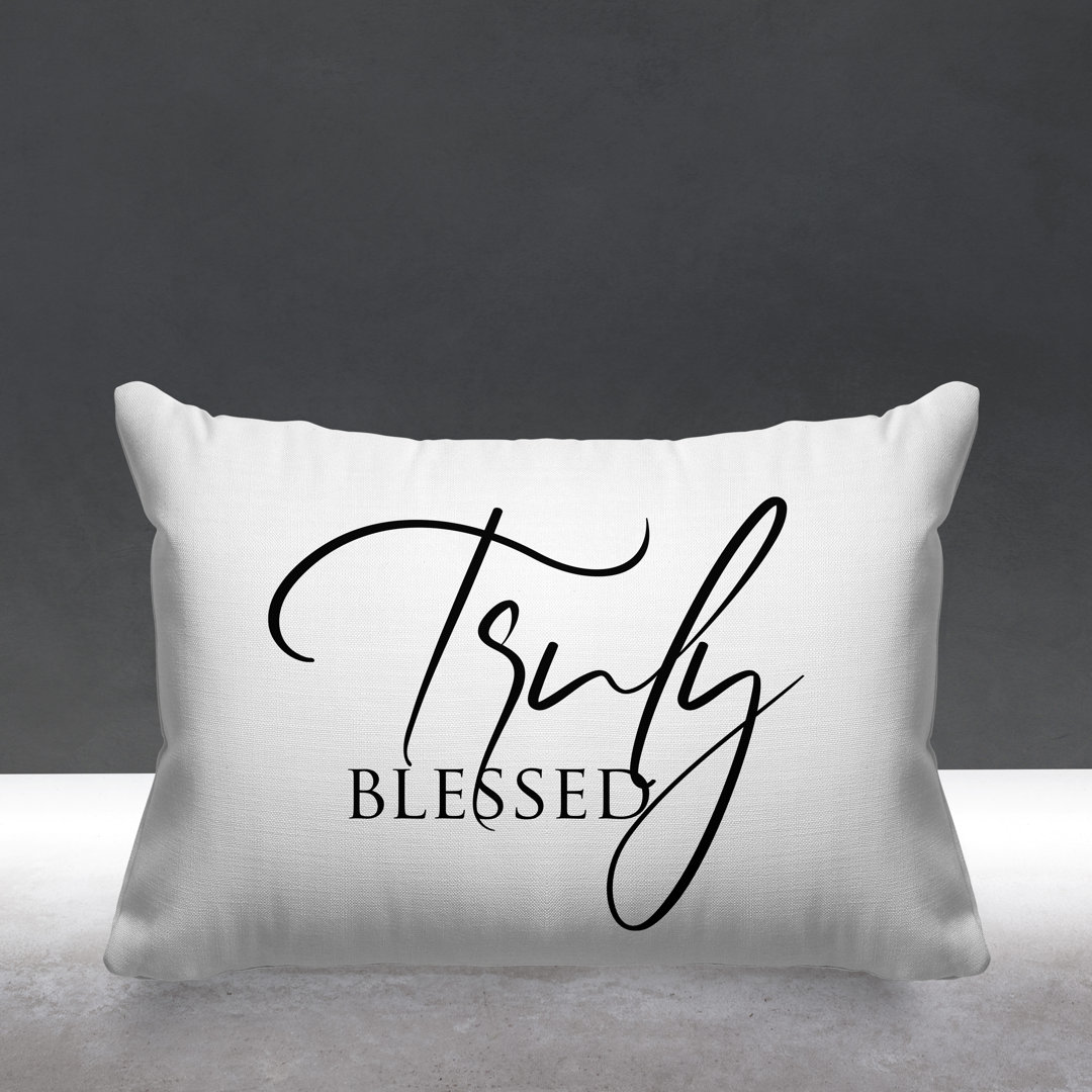 Aspire Truly Blessed Outdoor Rectangular Pillow Cover & Insert ULLI HOME 