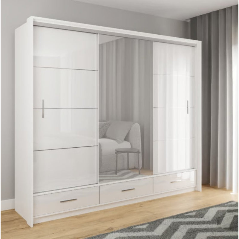 Biddick Wardrobe, White